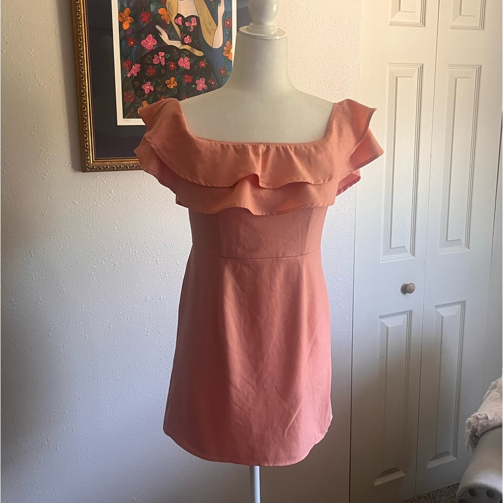 Pink Lily peach dress size small